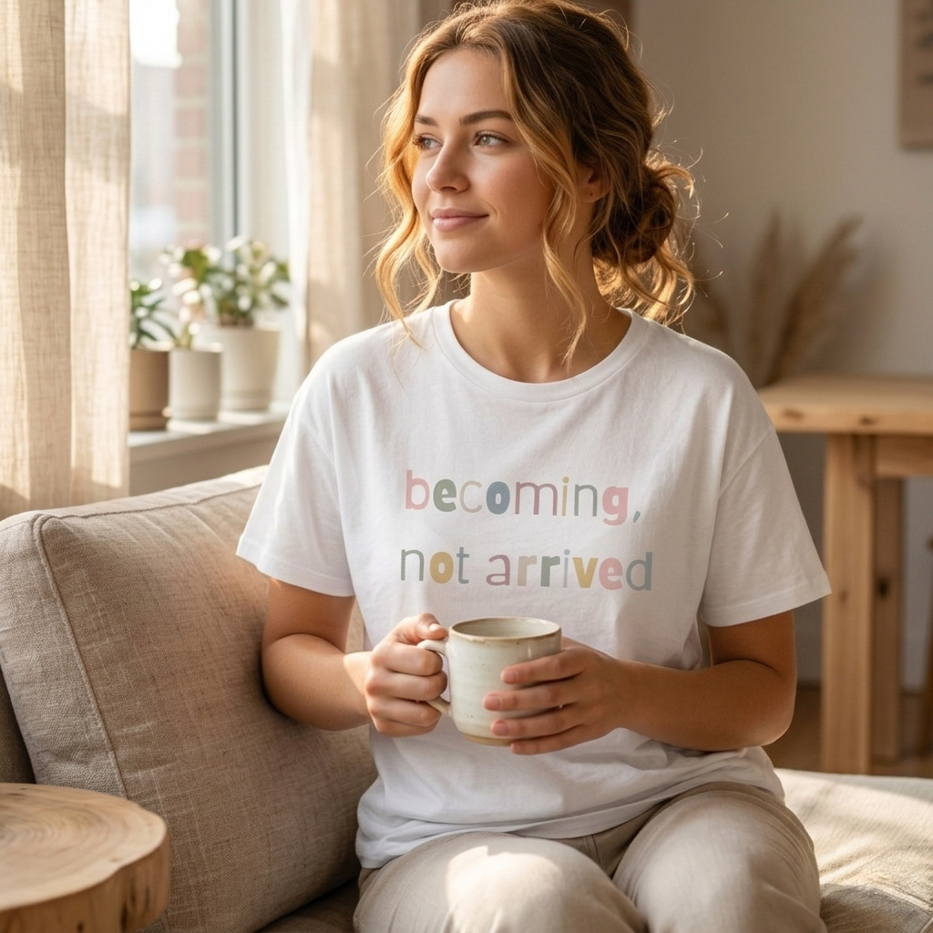 Becoming, Not Arrived – Premium T-Shirt
